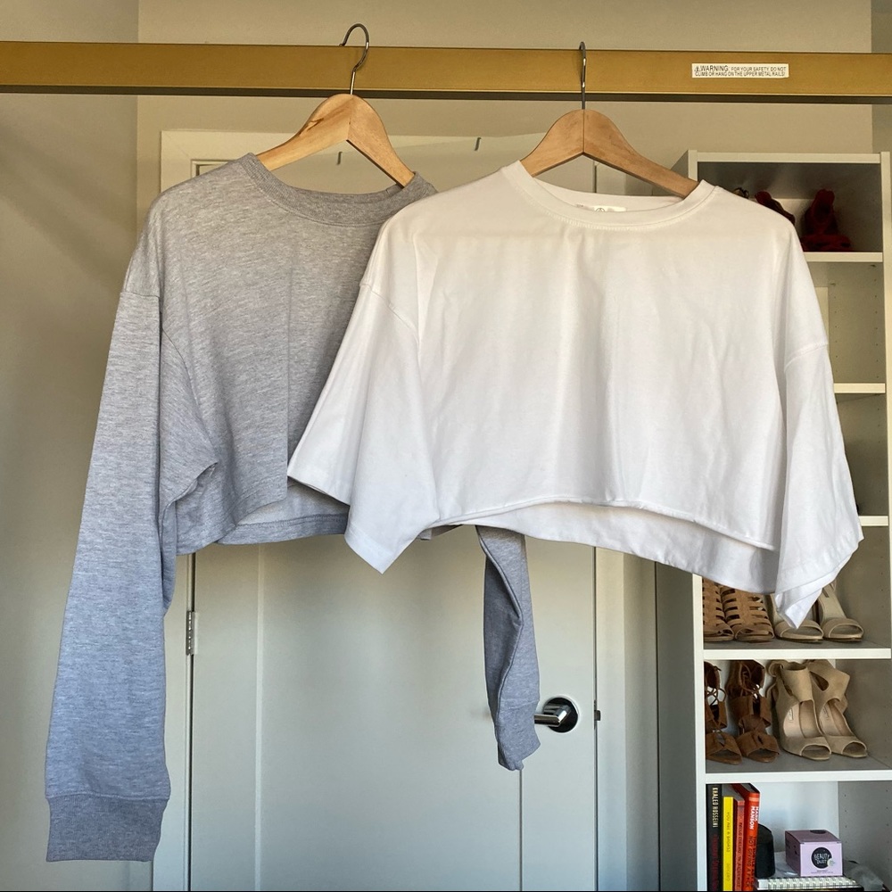 Missguided Cropped Crewneck & T-shirt